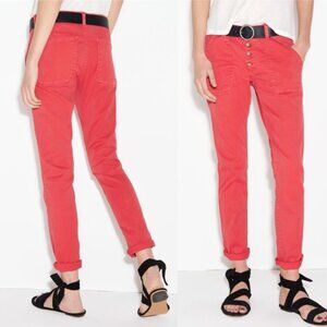 BA&SH Cmarc High Rise Straight Leg Jeans 28 M Redstone Button Fly  Pockets $180